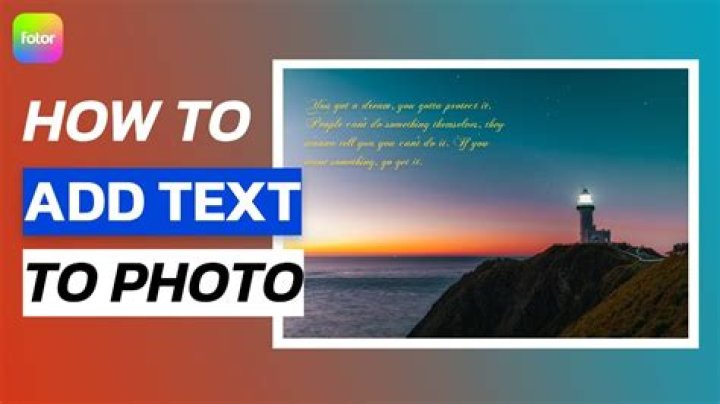 Add text to photo - How To Discuss