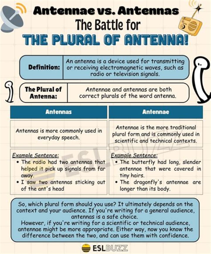 Antenna Plural - How To Discuss