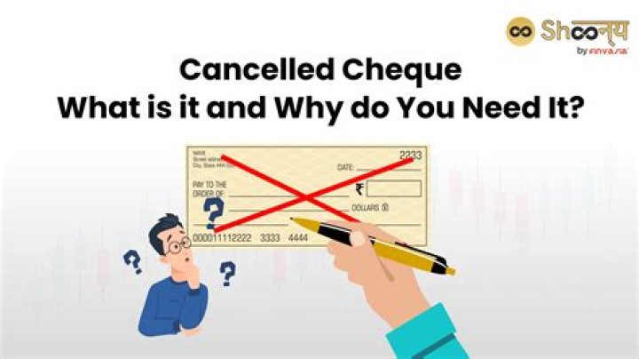 Cancelled check - How To Discuss