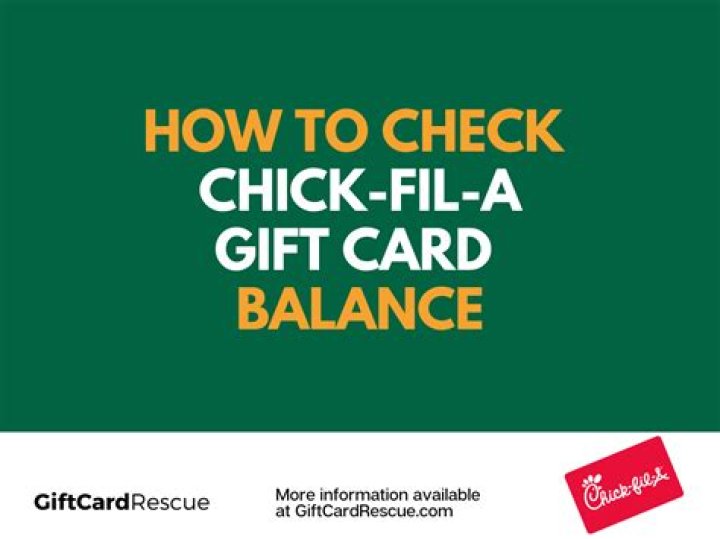 Chick Fil A Gift Card Balance