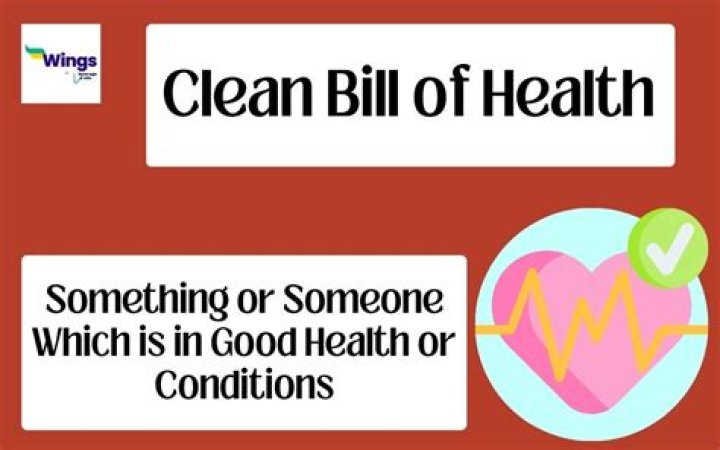 Clean bill of health - How To Discuss