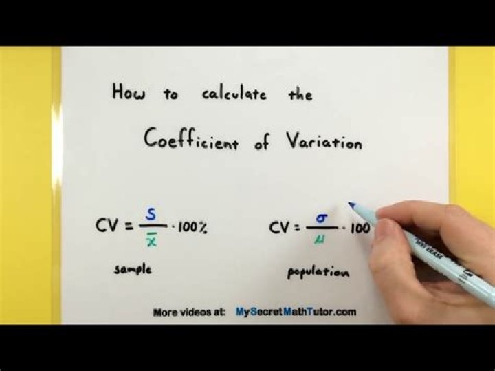 Coefficient of variation - How To Discuss