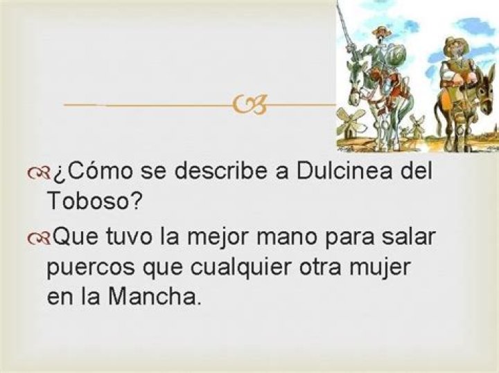 ¿Cómo se describe a Dulcinea del Toboso