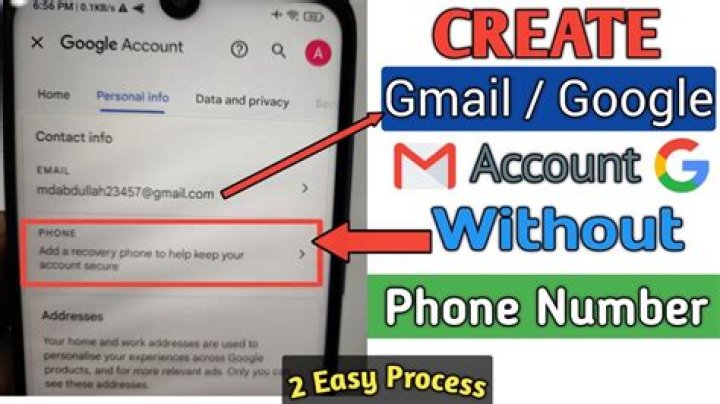 Create gmail without phone number