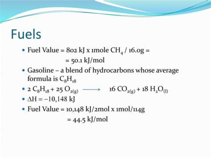Determine The Fuel Value In Kj G For Acetylene