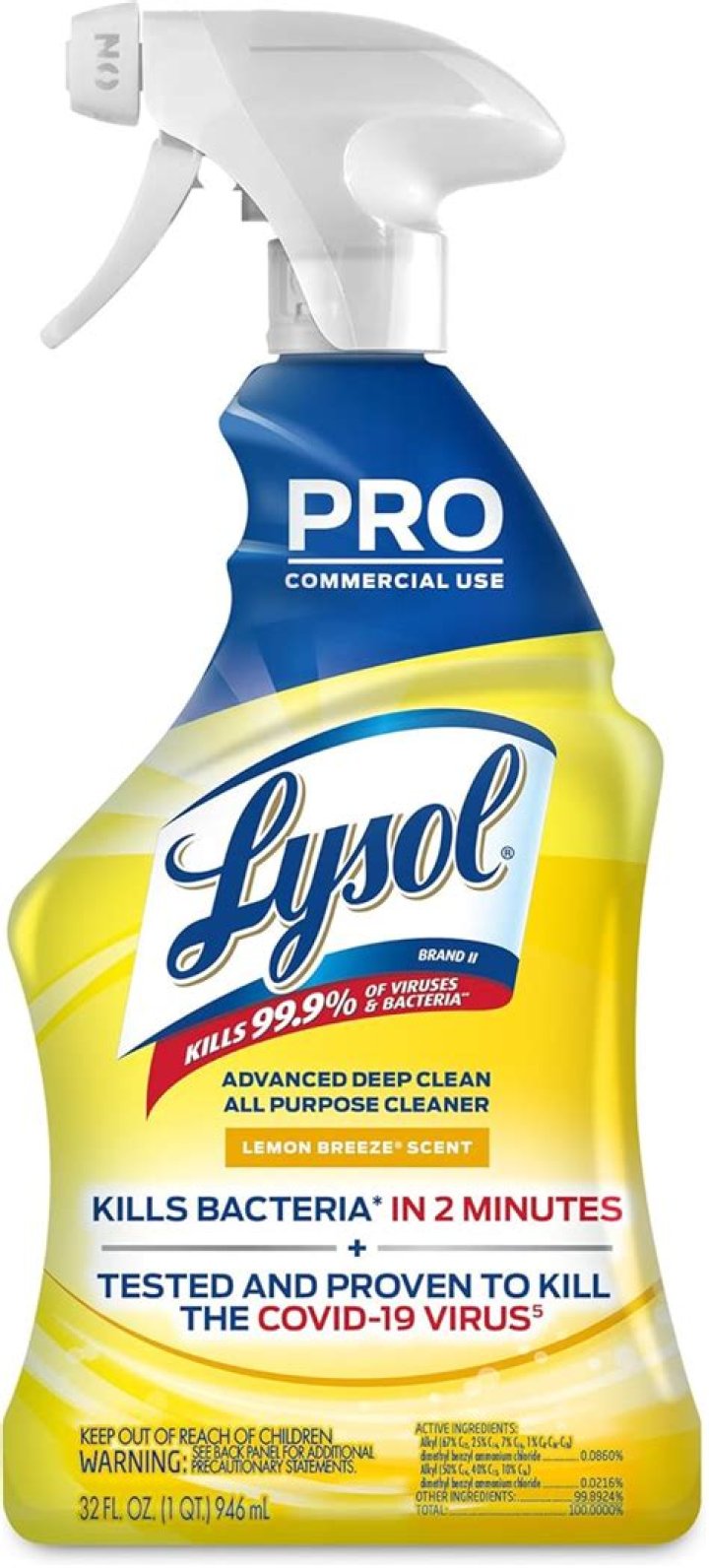 Does Lysol kill bacteria on fabric
