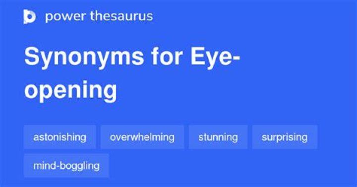 Eye Opening Synonym - How To Discuss