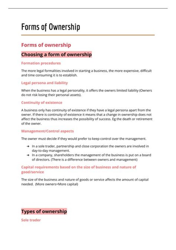 How do business owners choose a form of ownership