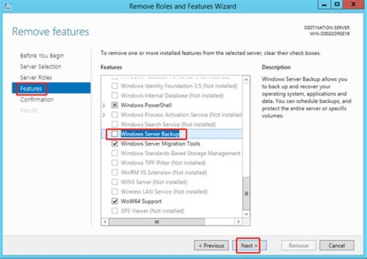 How do I turn off Windows Server Backup