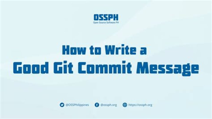 How do I write a good commit message in git