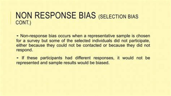 How do you calculate non response bias