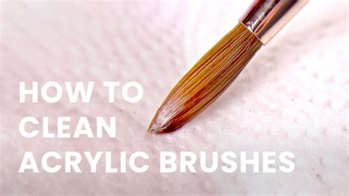 How do you clean acrylic brushes