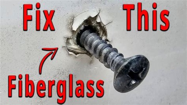 How do you fix a dent in fiberglass