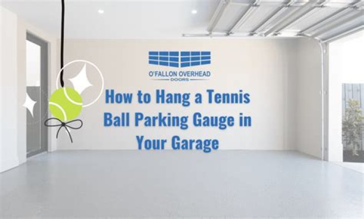 How do you hang a tennis ball in a garage