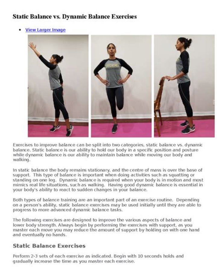 How do you increase static standing balance