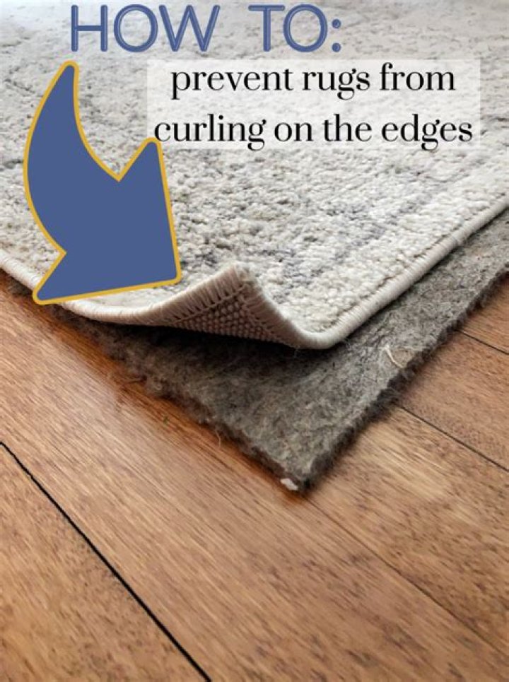 How do you keep a rug from curling on carpet
