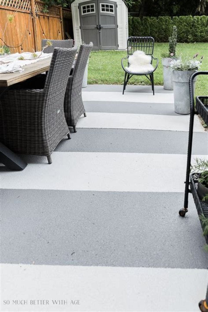How do you paint a painted concrete patio