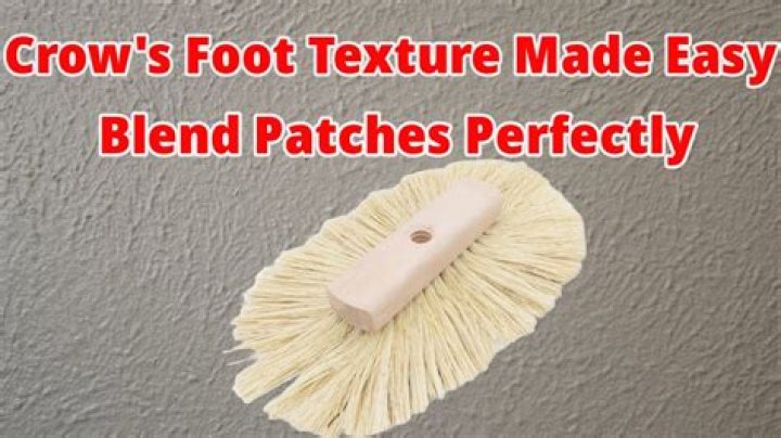 How do you texture a crows foot wall
