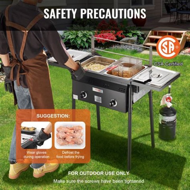 How do you use an outdoor deep fryer