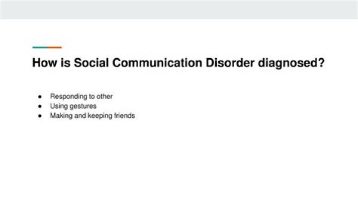 How is social communication disorder diagnosed