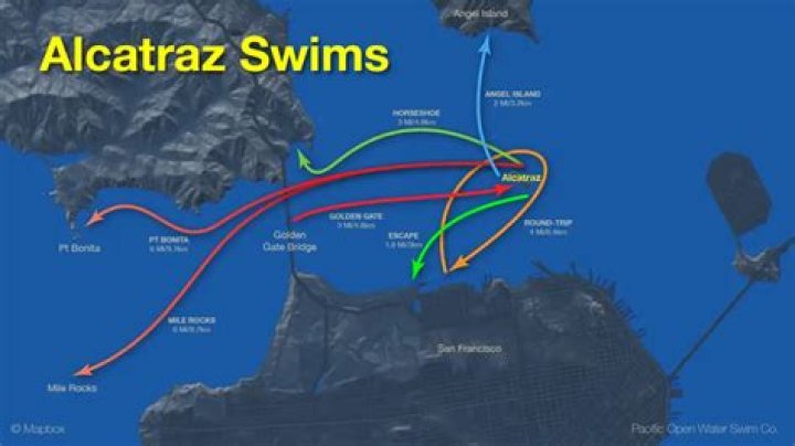 How long does it take to swim from Alcatraz to shore