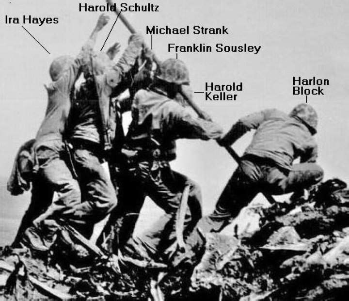 How many Iwo Jima flag raisers survived