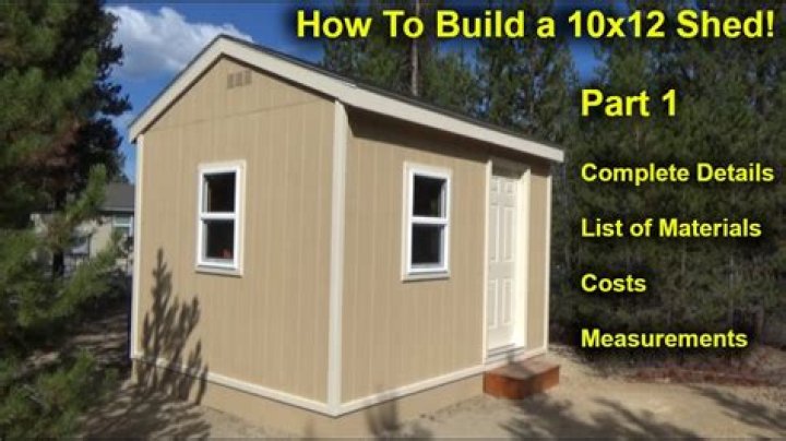 How much does it cost to build a 10 by 12 shed