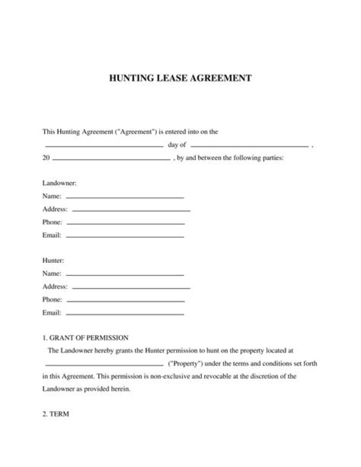 How much should a hunting lease cost