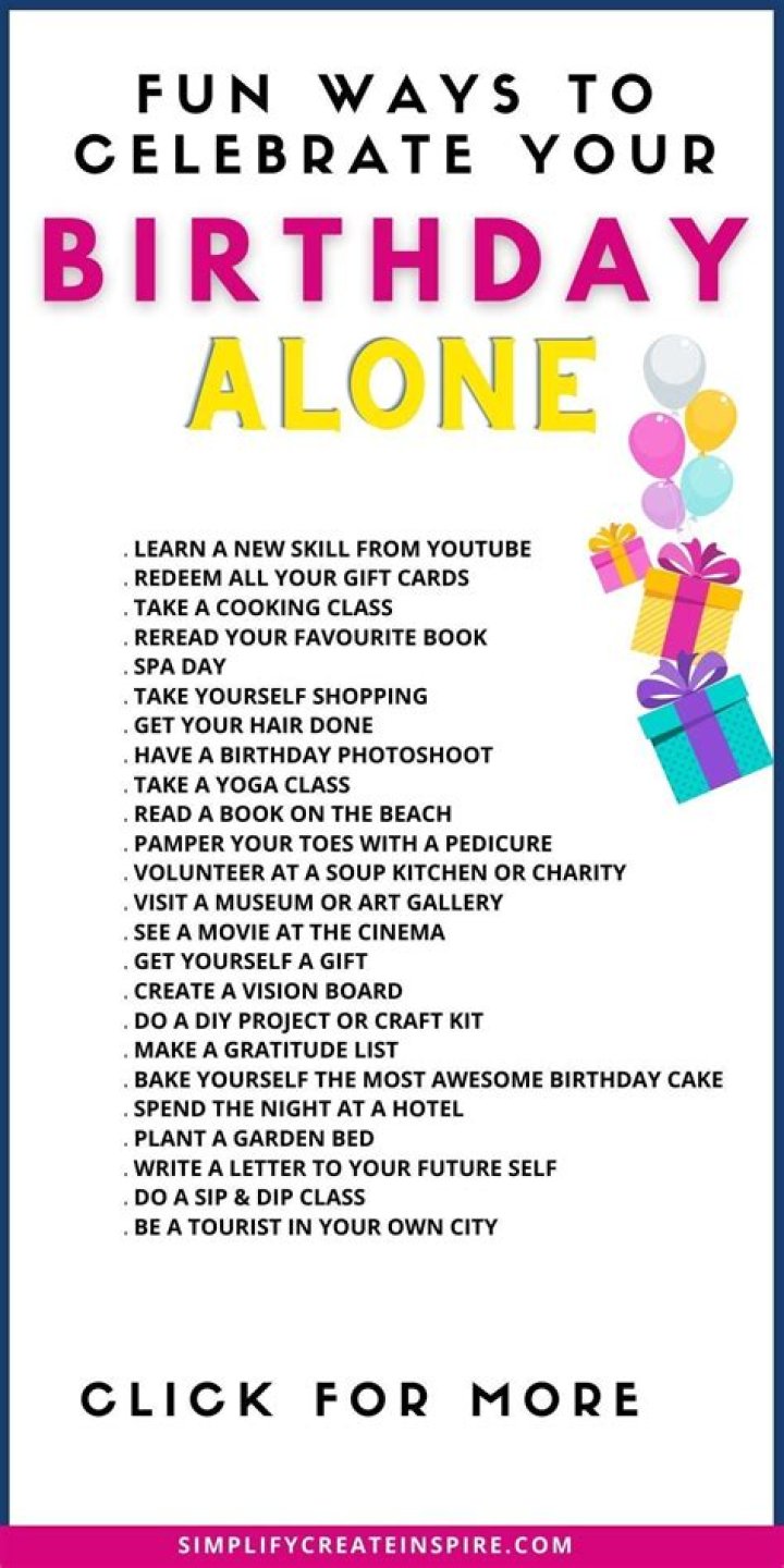 How to celebrate your birthday
