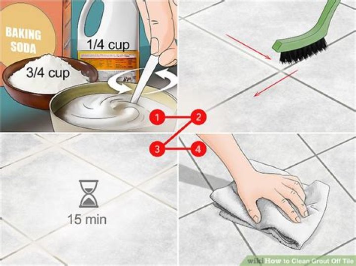 How to clean grout off tile