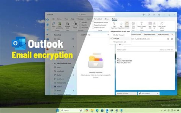 How to encrypt email in outlook