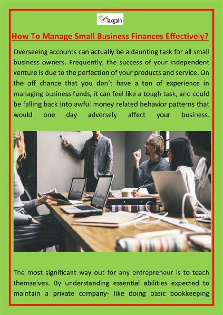 How To Manage Small Business Finances?