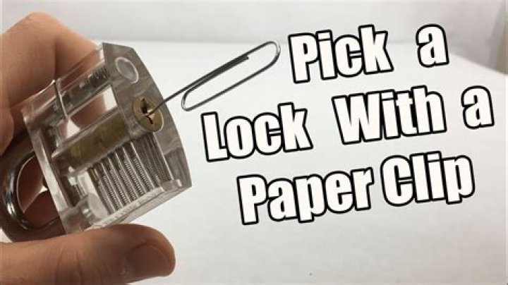 How to Pick a Lock With a Paper Clip