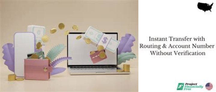 Instant transfer with routing and account number