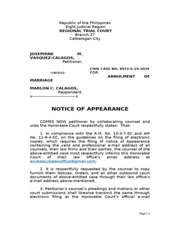 Is a notice of appearance a motion