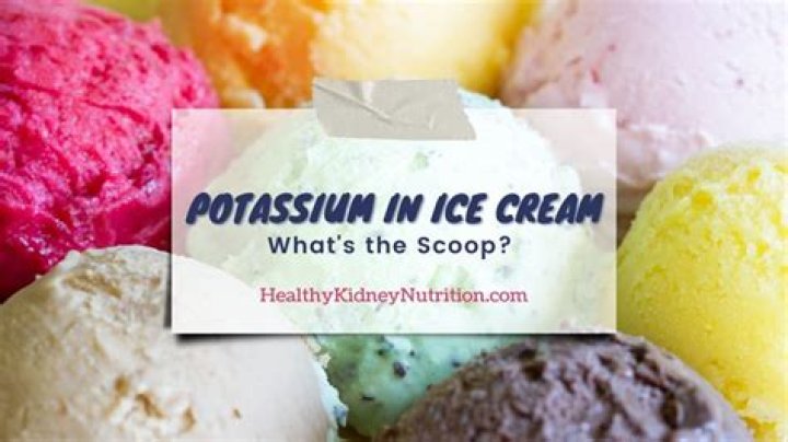 Is there any potassium in ice cream