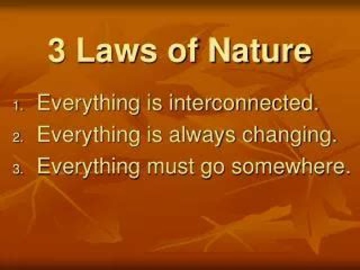 Laws of nature - How To Discuss