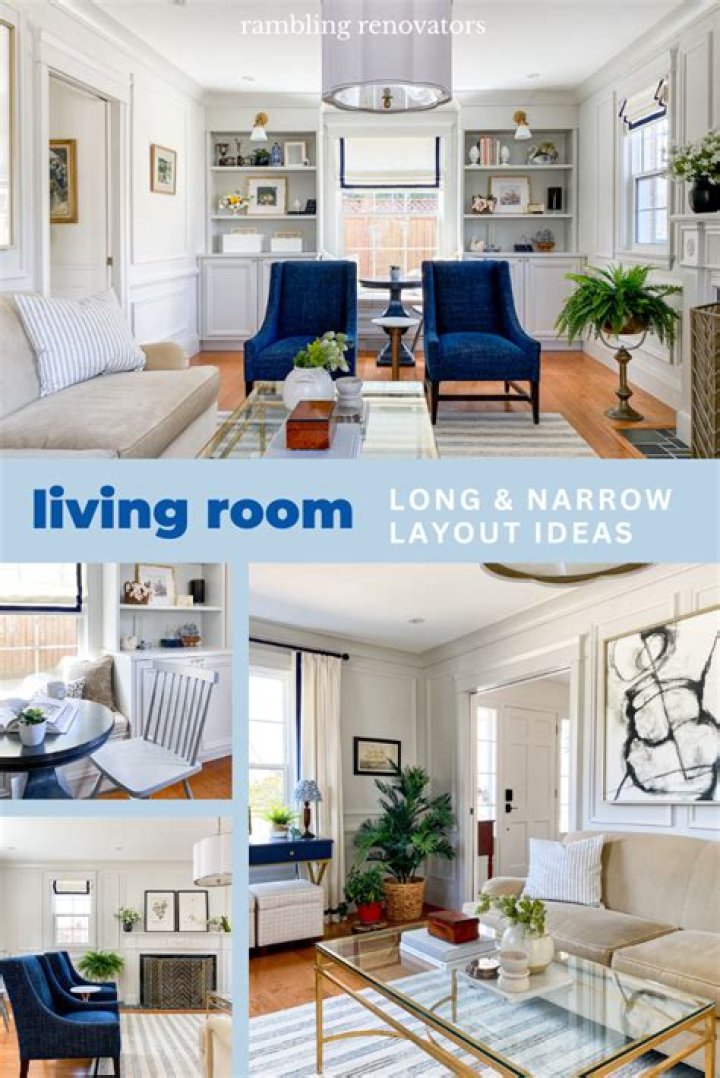Long narrow living room layout