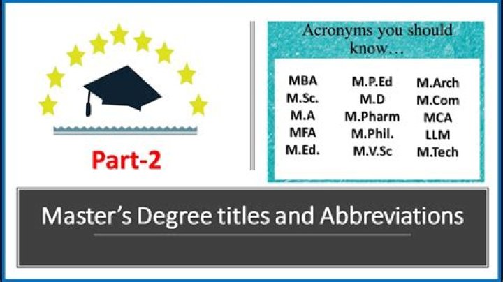 Master's degree - How To Discuss