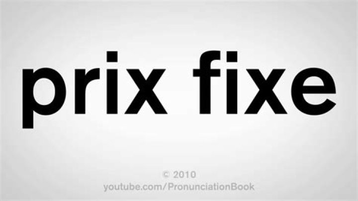 Prix fixe - How To Discuss