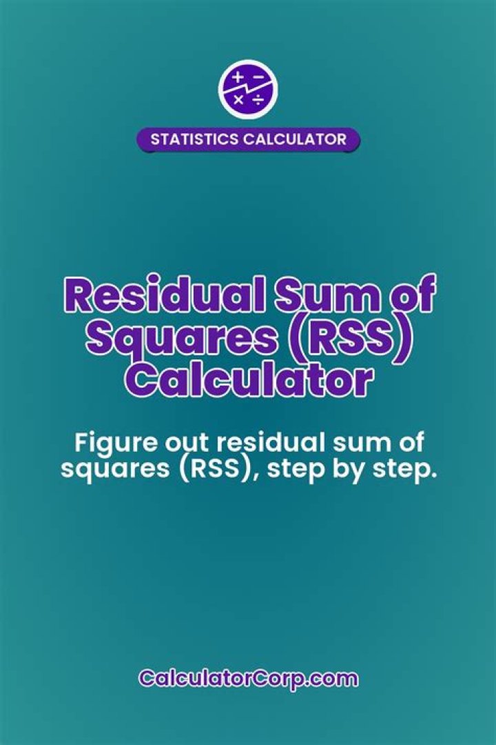 Residual sum of squares (RSS)