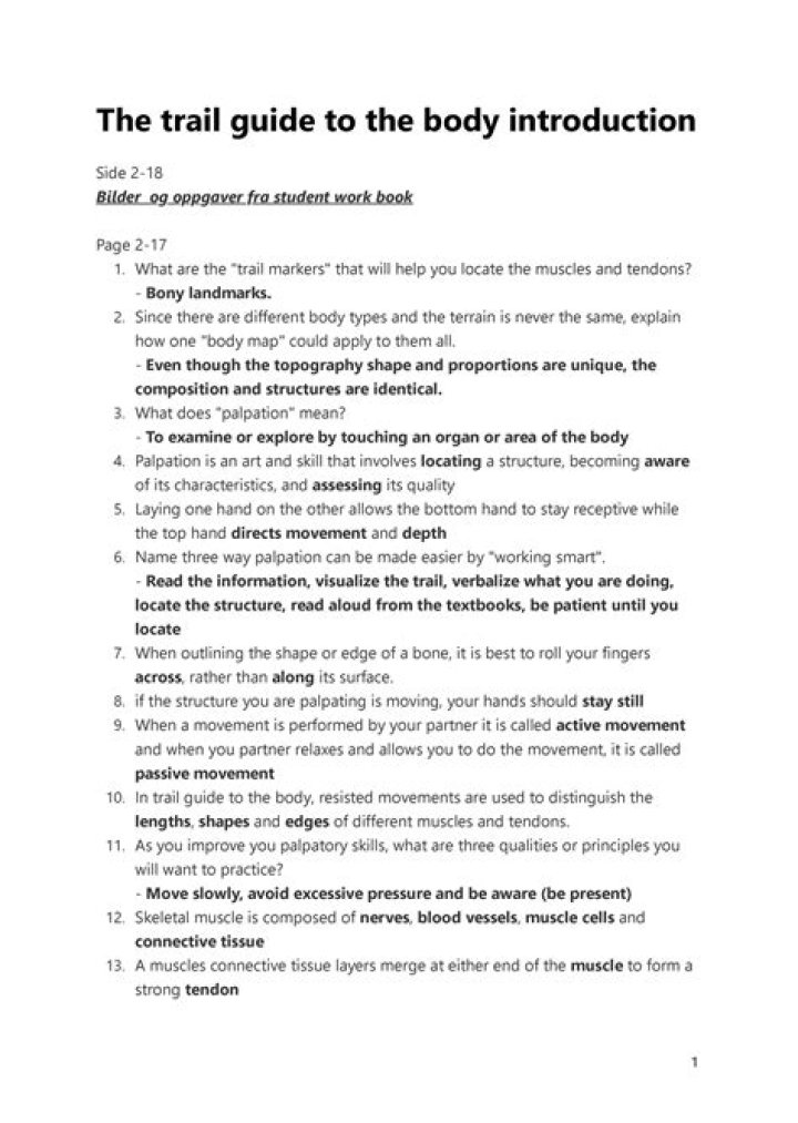 Study of the body - How To Discuss