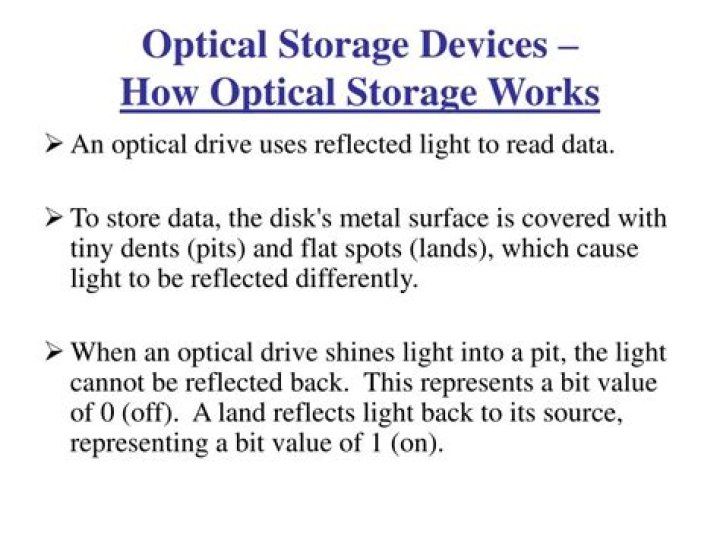 What are optical storage devices