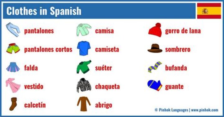 What are pants called in Spanish