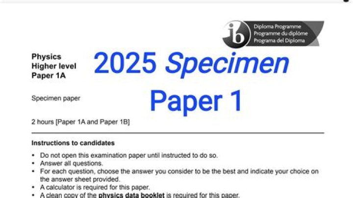 What are specimen papers IB