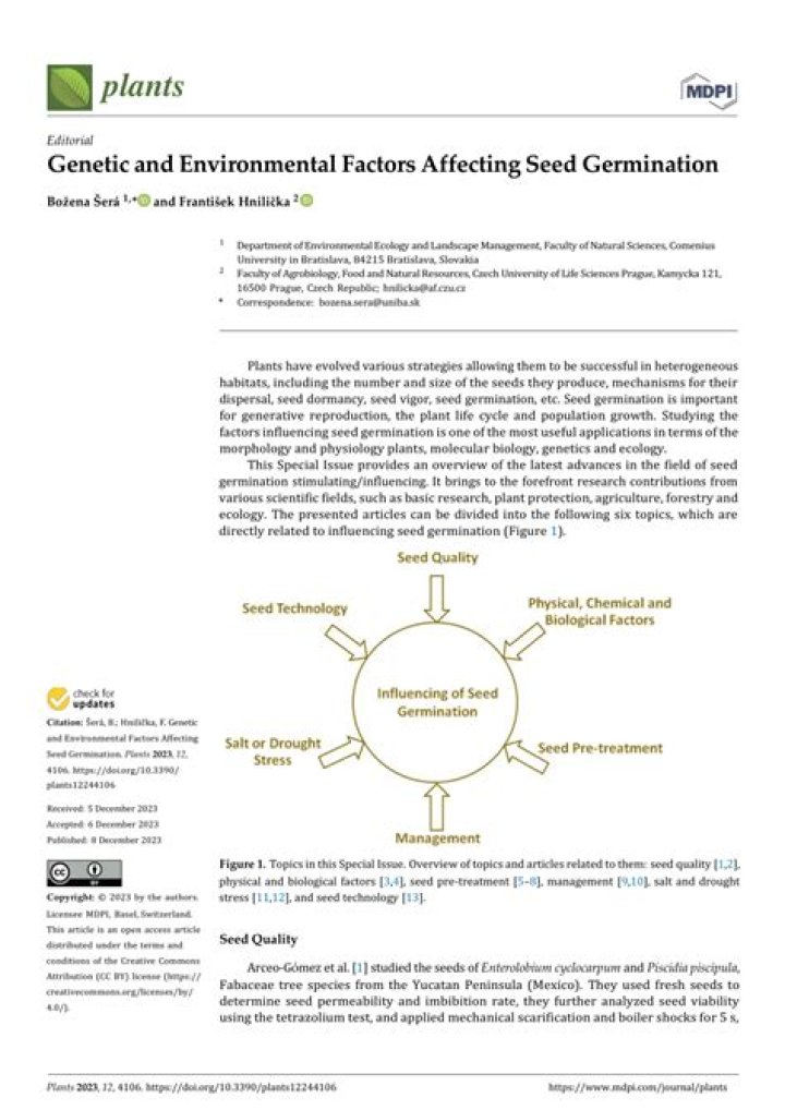 What are the factors that affect seed germination