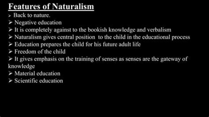What are the key features of naturalism