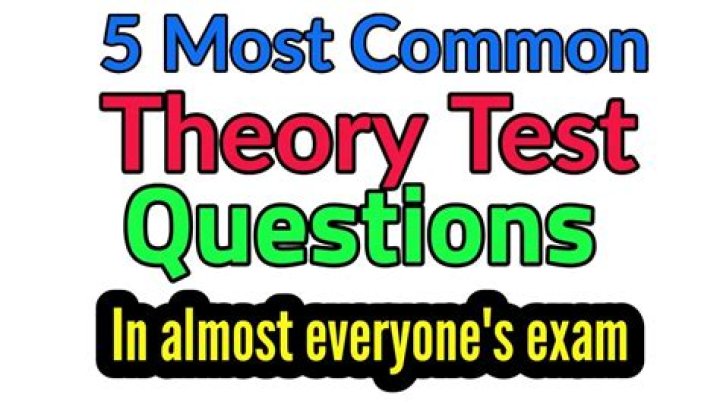 What are the most common questions asked in a theory test