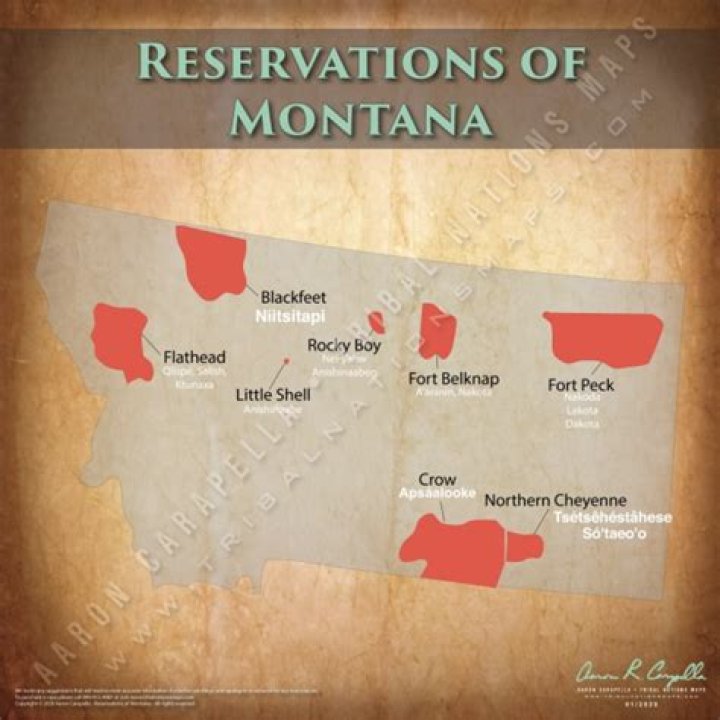 What are the seven Indian reservations in Montana