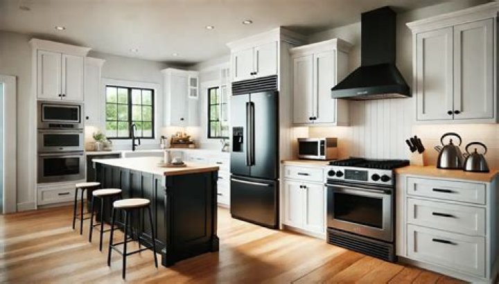 What cabinets look best with black appliances